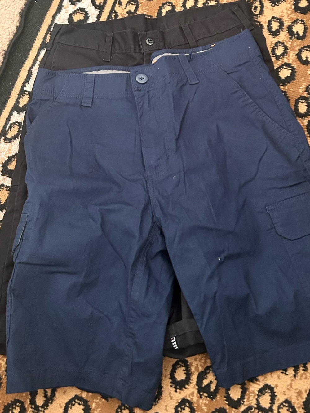 Men's Navy Blue Cargo Shorts